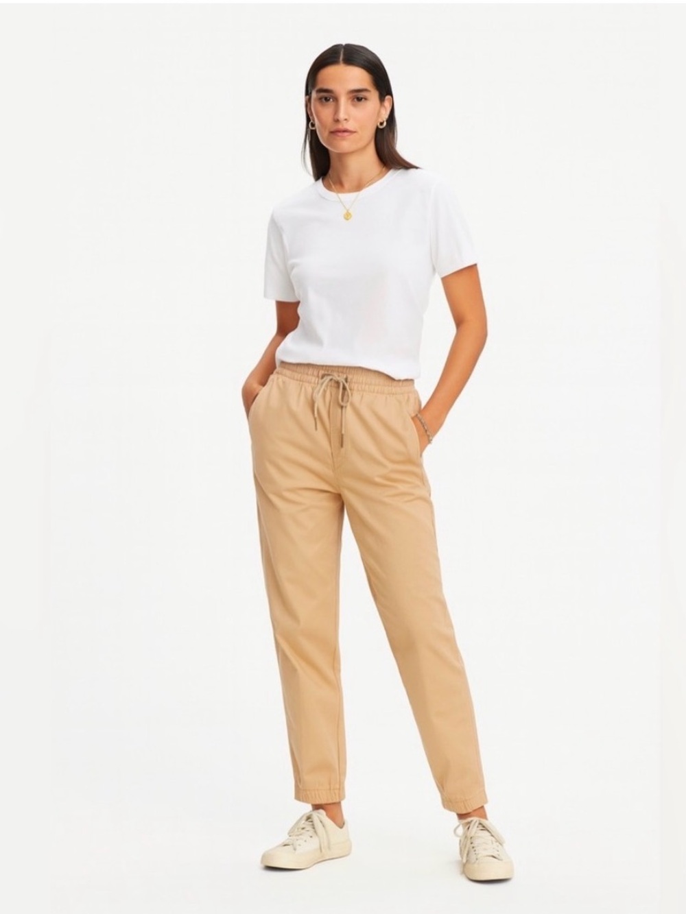Marine Layer Women's Saturday Pants Drawstring Casual Khaki chinos